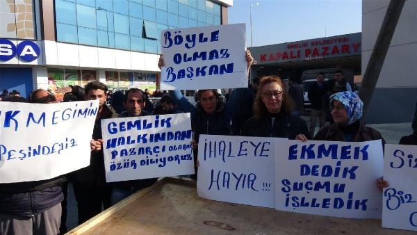 Gemlik Pazarı’nda eylem