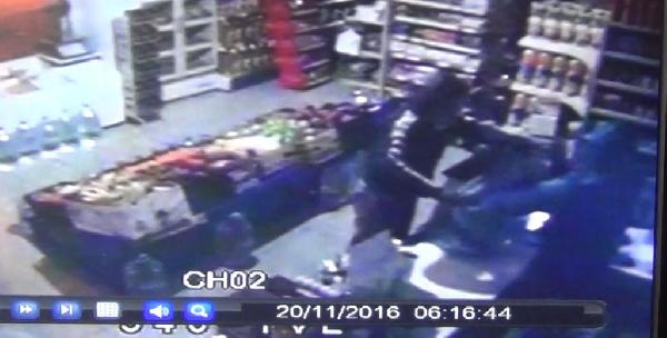 45 saniyede market soygunu