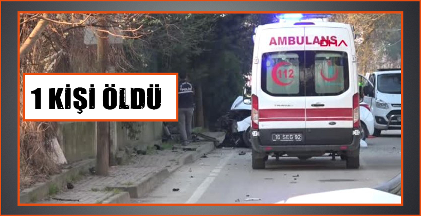 AŞIRI HIZLI OLAN ARAÇ OKUL YOLUNDA KAZA YAPTI
