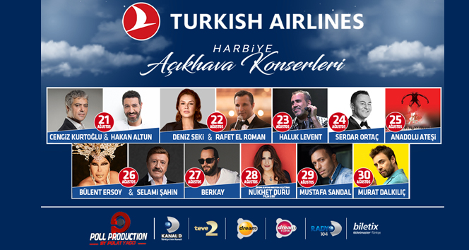 Turkish Airlines Harbiye Açıkhava Konserleri başlıyor