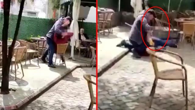 KARISINA MESAJ ATAN ADAMI DEFALARCA BIÇAKLADI