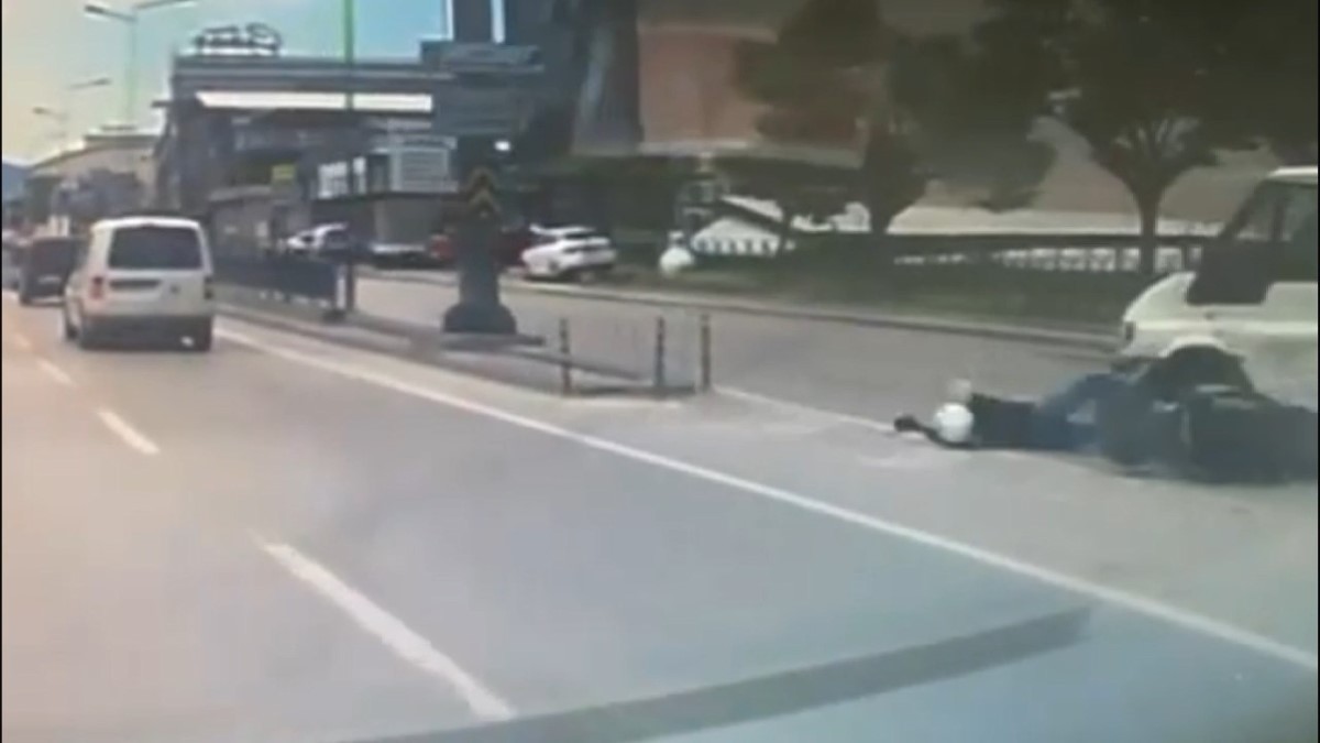 MOTOSİKLET SÜRÜCÜSÜ ÖLÜMDEN DÖNDÜ